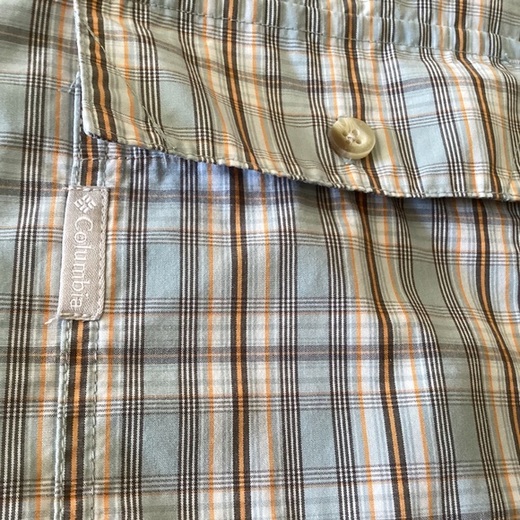 Men’s Columbia Omni Shade Striped Multicolored Short Sleeve Button Down XL - Picture 5 of 9